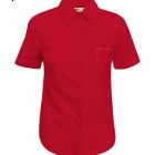 Koszula damska Fit S/S Poplin Shirt Czerwona S