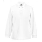 Koszulka Long Sleeve Polo Biała 9-11 (140)