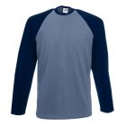Koszulka L/S Baseball Stal.Niebieska/C.Granat XL