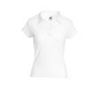 Koszulka damska Fit Ribbed Polo Biała S