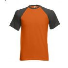Koszulka Short Sleeve Baseball Pomarańcz/Grafit XL