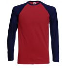 Koszulka L/S Baseball Ceglasta/C.Granat M