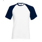 Koszulka Baseball Biała/Ciemnogranatowa XL