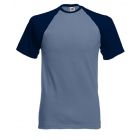 Koszulka Short Sleeve Baseball Stal. Niebieska/C.Granatowa XL
