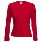 Koszulka damska Fit L/S Crew Neck Czerwona M