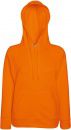 Bluza damska z kapturem Lightweight Pomarańczowa XS