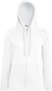 Bluza damska rozpinana z kapturem Lightweight Biała XL