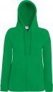Bluza damska rozpinana z kapturem Lightweight Zielona XL