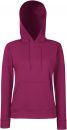 Bluza damska z kapturem Classic Burgundowa M