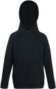 Bluza dziecięca z kapturem Lightweight Czarna 5-6