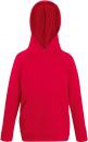 Bluza dziecięca z kapturem Lightweight Czerwona 5-6