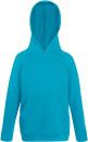 Bluza dziecięca z kapturem Lightweight Lazurowa 5-6