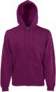 Bluza męska rozpinana z kapturem Classic Burgundowa L