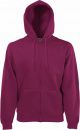 Bluza męska rozpinana z kapturem Premium Burgundowa L