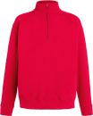 Bluza męska z zamkiem 1/2 Lightweight Czerwona S