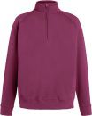 Bluza męska z zamkiem 1/2 Lightweight Burgundowa L