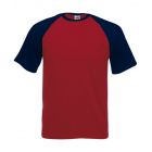 Koszulka Short Sleeve Baseball Ceglasta/C.Granatowa XL