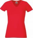 Koszulka damska z dekoltem V-Neck Czerwona XL