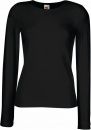 Koszulka damska z dł. r. Crew Neck Czarna L
