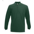 Koszulka męska Long Sleeve Polo Ciemno Zielona L